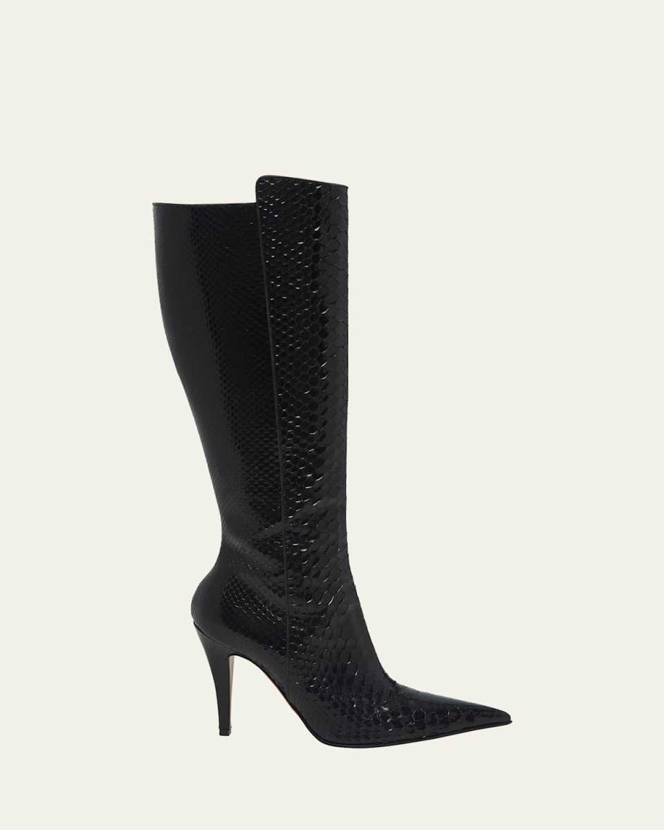 Python Stiletto Tall Boots